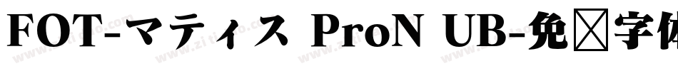 FOT-マティス ProN UB字体转换